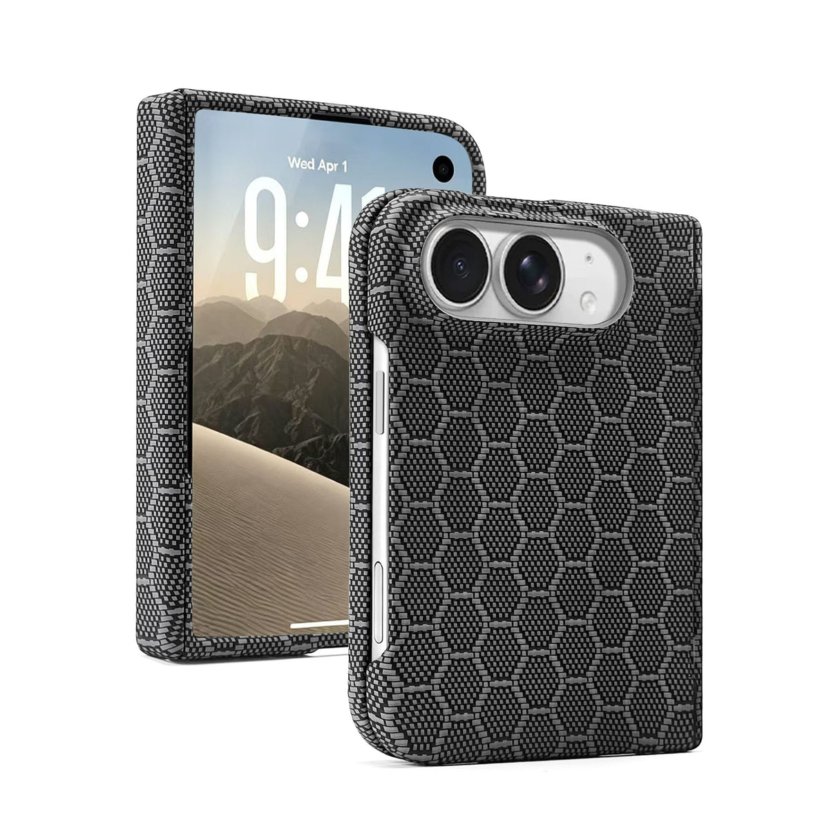 ZEERA FoldKev Pro Case for iPhone Duo: Ultra-Thin Kevlar MagSafe Case with Auto-Retracting Hinge Protection