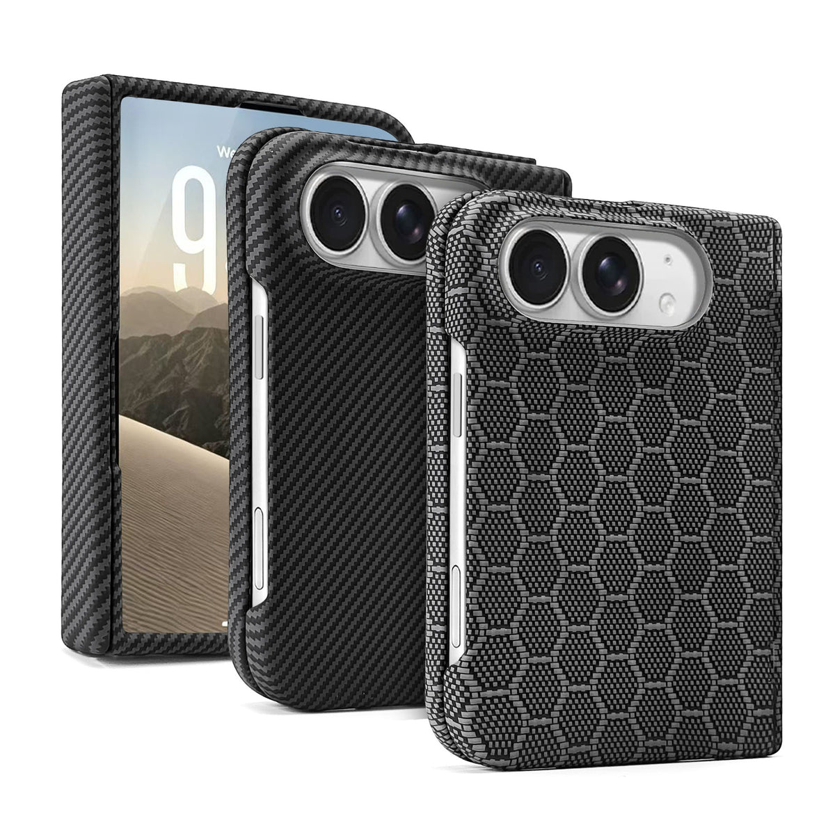 ZEERA FoldKev Pro Case for iPhone Duo: Ultra-Thin Kevlar MagSafe Case with Auto-Retracting Hinge Protection