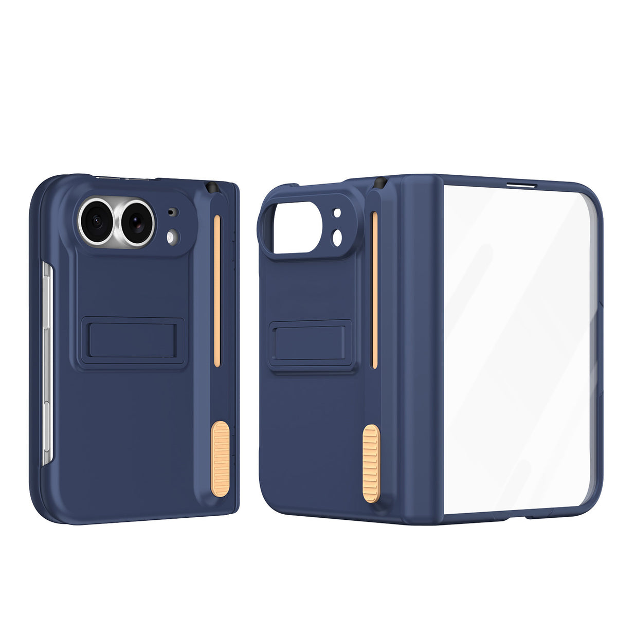ZEERA FoldPen Pro Case for iPhone Duo: Built-In Stylus, Kickstand, Tempered Glass Screen Protector & Hinge Protection