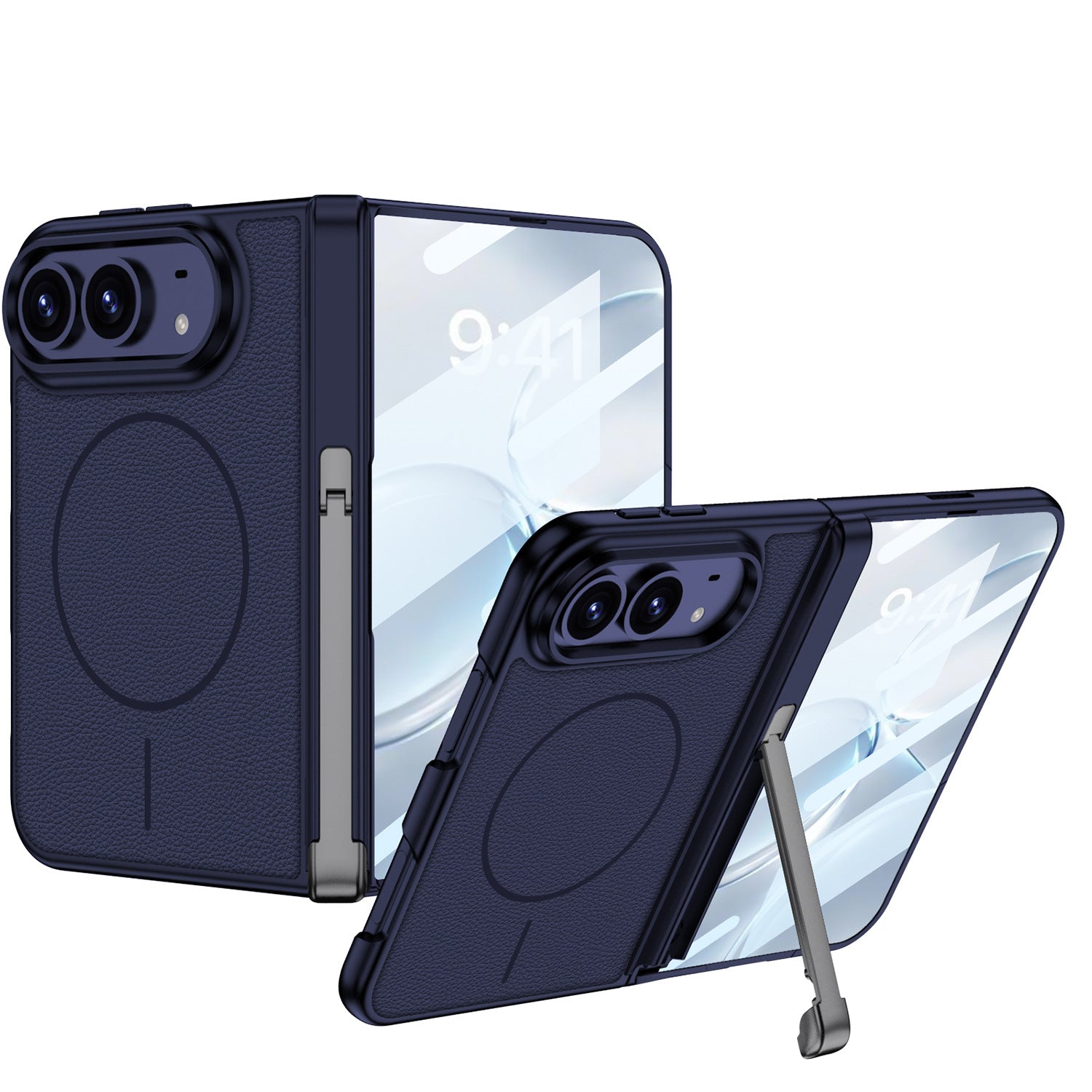 ZEERA FoldStand Pro Case for iPhone Duo: MagSafe Full-Cover Case with 2-Way Hinge Stand & Screen Protector