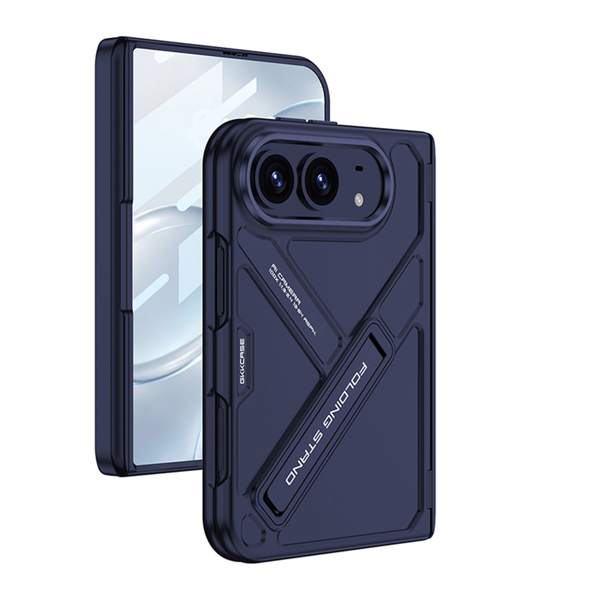 ZEERA FoldTitan Pro Case for iPhone Duo: Rugged Full-Cover Case with Screen Protector & Built-In Kickstand