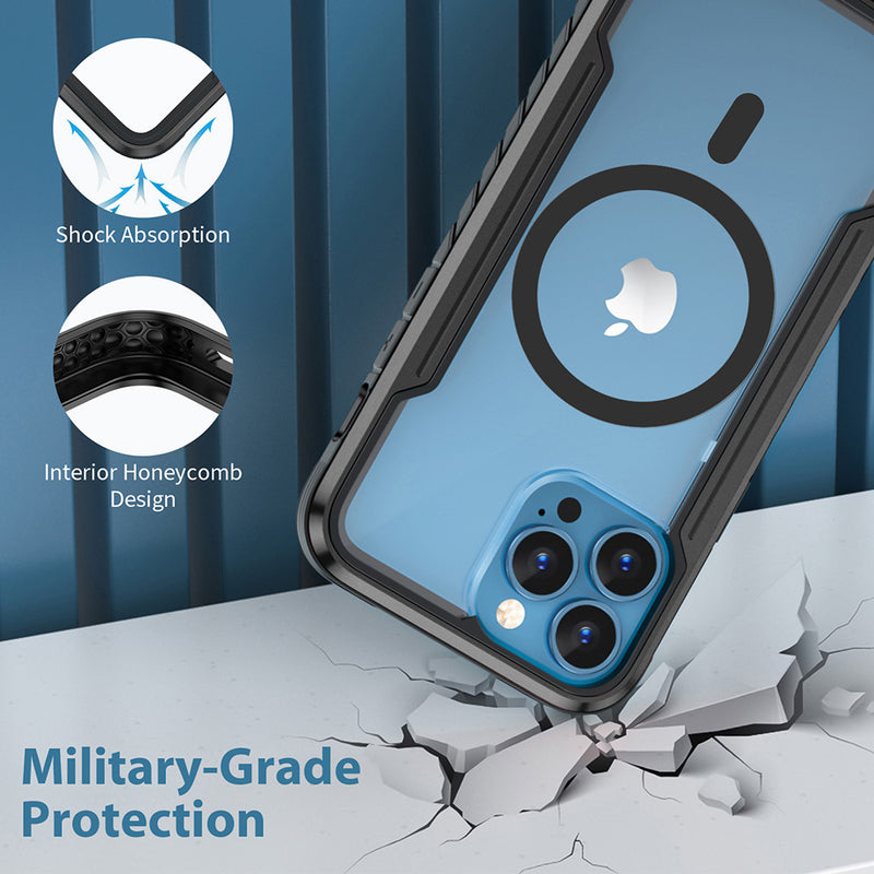 Estuche resistente MagSafe ZEERA para iPhone 15, 15 Plus, 15 Pro, 15 Pro Max 