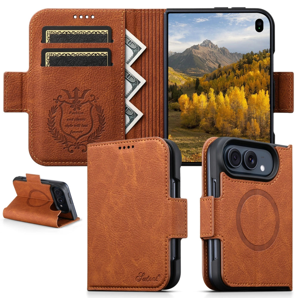 ZEERA FoldClasp Pro Case for iPhone Duo: MagSafe Leather Wallet Folio Case with Magnetic Closure & Landscape Kickstand