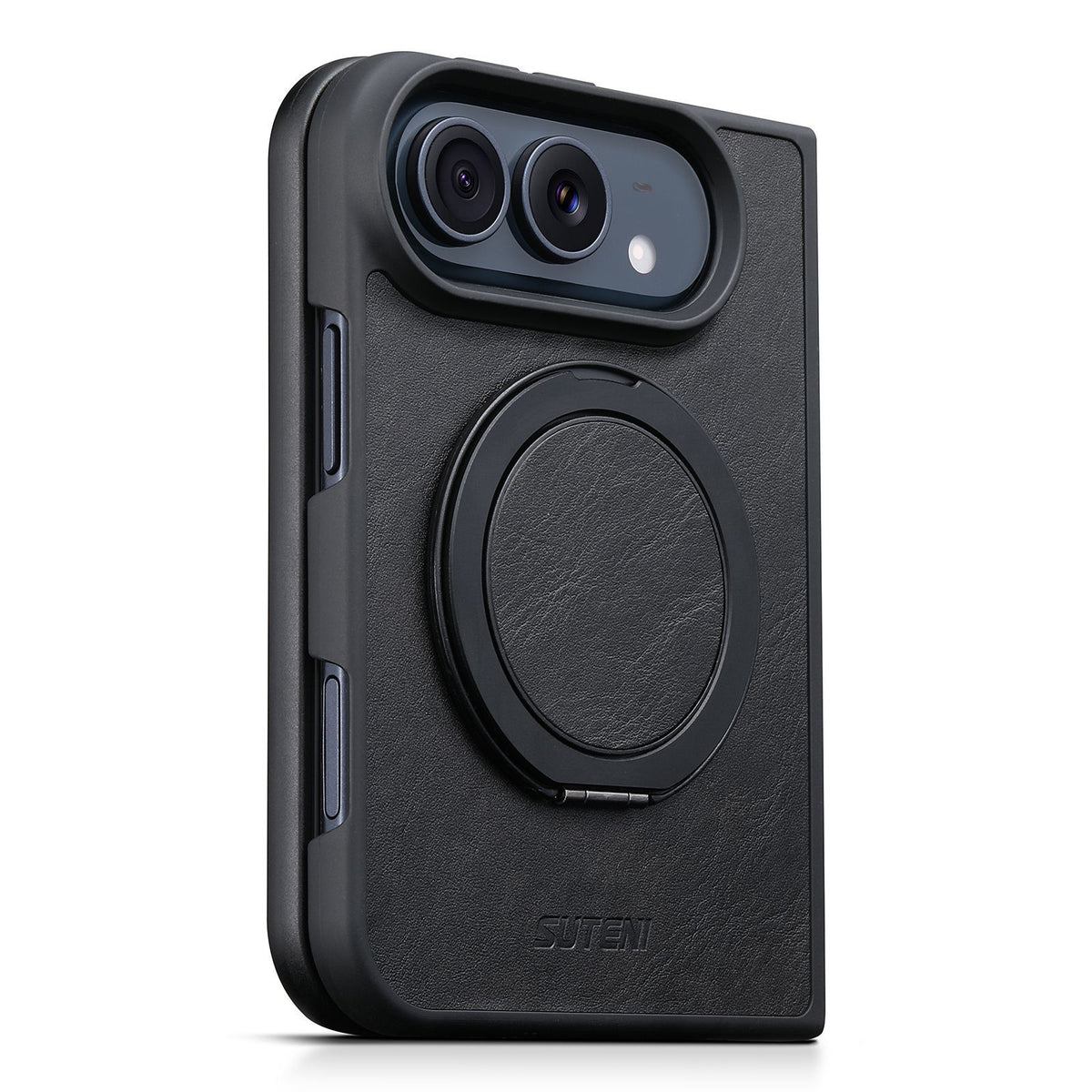 ZEERA FoldLuxe Pro Case for iPhone Duo: Oil-Wax Textured Leather MagSafe Case with 360° Rotating Kickstand