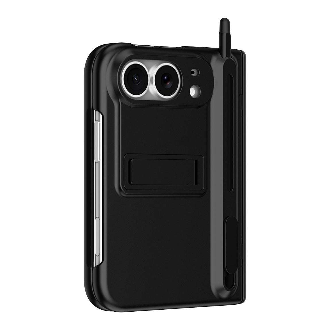 ZEERA FoldPen Pro Case for iPhone Duo: Built-In Stylus, Kickstand, Tempered Glass Screen Protector & Hinge Protection