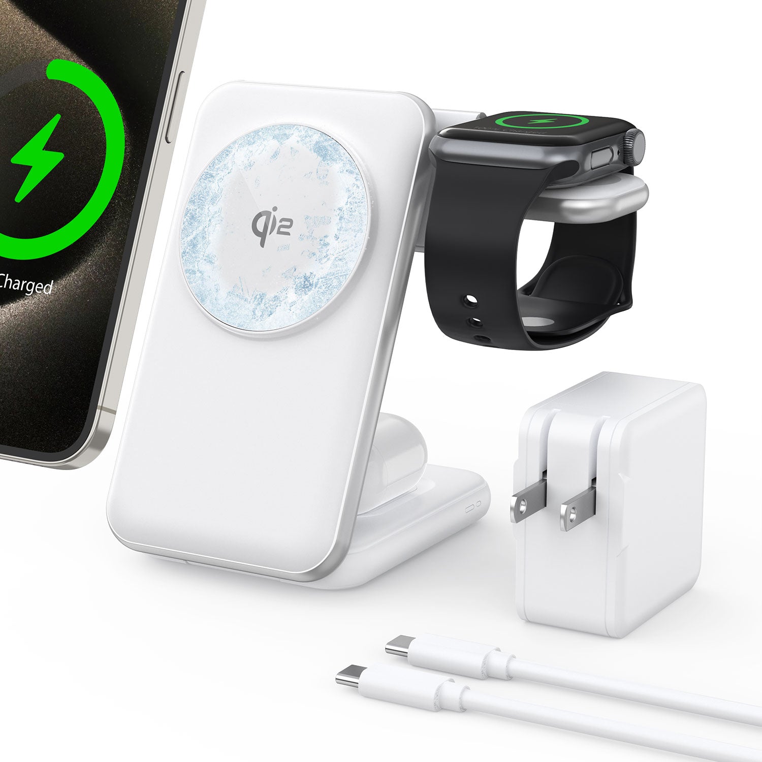 ZEERA MagTri Gen2 Qi2.2 Foldable MagSafe Charger: 25W Wireless Fast Charging, Active Cooling & Compact Travel Design