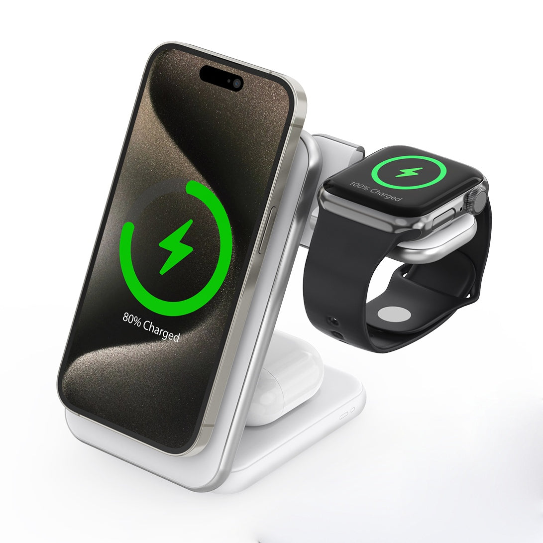ZEERA MagTri Gen2 25W Foldable MagSafe Charger – Qi2.2 Active Cooling for iPhone 18 Pro & iPhone Ultra