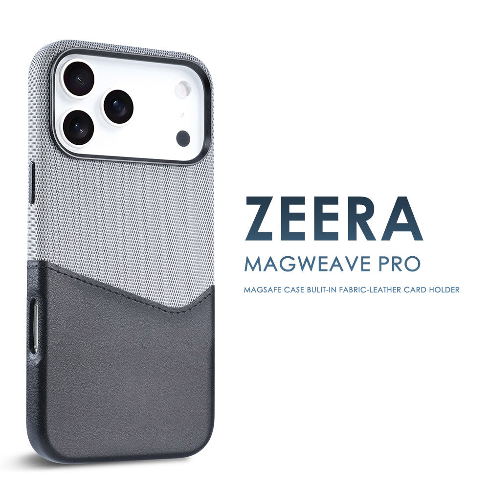 ZEERA MagWeave Pro : MagSafe Case with Built-In Card Holder for iPhone 17 Air, iPhone 17 Pro Max
