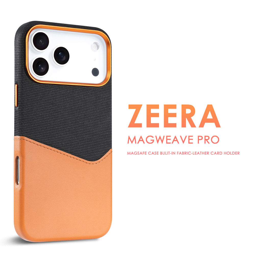 ZEERA MagWeave Pro: custodia MagSafe di alta qualità con elegante design in tessuto-pelle e porta carte integrato