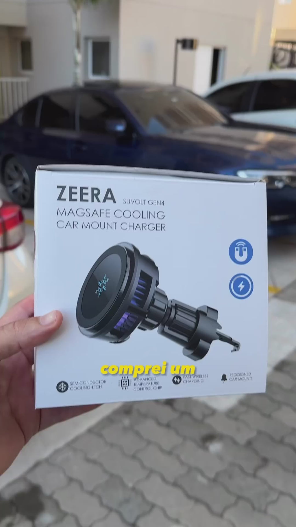 Cargador de montaje de coche MagSafe de refrigeración activa ZEERA